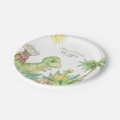 かわいい恐竜の赤ちゃんシャワー ペーパープレート (アングル)