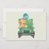 かわいい恐竜の赤ちゃんシャワー 出席カード 招待状 (裏面)