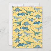 かわいい恐竜の赤ちゃんシャワー 招待状 (裏面)