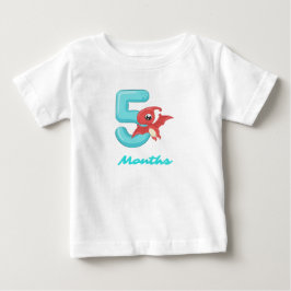 かわいい恐竜の赤ちゃんTシャツ 5ヶ月 ベビーTシャツ