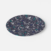 かわいい恐竜の骨格紙プレート ペーパープレート (アングル)