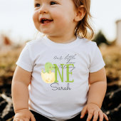 かわいい恐竜の1歳誕生日ベビー名前入り ベビーTシャツ