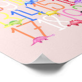 かわいい恐竜の1-20 子供向け数字ポスター ポスター (角)