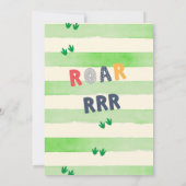 かわいい恐竜の2歳誕生日パーティー招待状 招待状 (裏面)