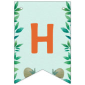 かわいい恐竜をテーマにした子供の誕生日パーティー バンティングフラッグ (第1の旗)