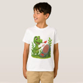 かわいい恐竜アーティストTシャツ Tシャツ (正面フル)