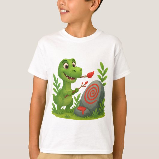 かわいい恐竜アーティストTシャツ Tシャツ (正面)