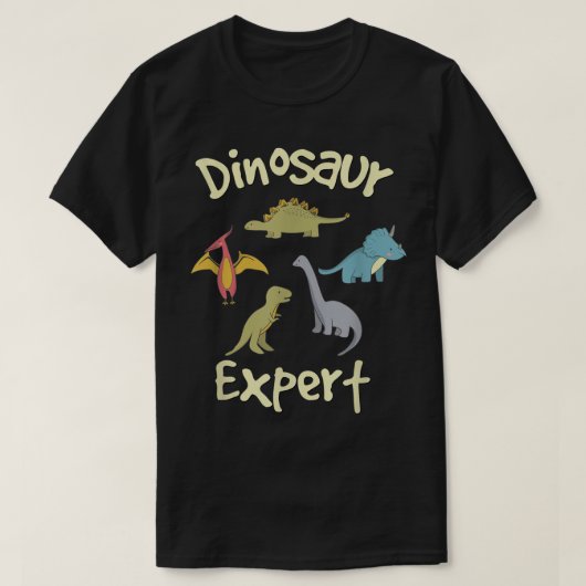 かわいい恐竜エキスパートデザイン Tシャツ (デザイン正面)