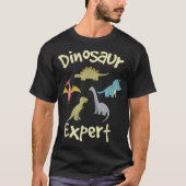 かわいい恐竜エキスパートデザイン Tシャツ (正面)