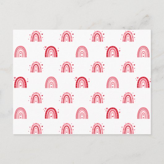 かわいい恐竜キッズバレンタインパーティー教室カード ポストカード (裏面)