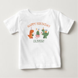 かわいい恐竜キッズ誕生日ゲストオブオナーズTシャツ ベビーTシャツ