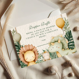 かわいい恐竜ジャングルおむつくじ エンクロージャーカード