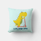 かわいい恐竜スクーター玩具誕生日パーティー クッション (正面)