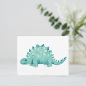 かわいい恐竜ステゴサウルス ポストカード (スタンド正面)