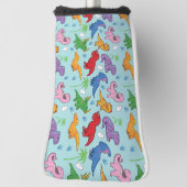 かわいい恐竜パターン ゴルフヘッドカバー (回転90)