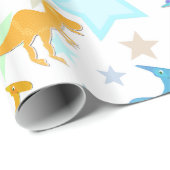 かわいい恐竜パターン ラッピングペーパー (ロールコーナー)