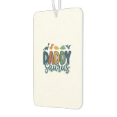 かわいい恐竜パパのDaddy Saurusベクター デザイン_1 カーエアーフレッシュナー (左)