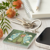 かわいい恐竜ファンタジー男子アート キーホルダー (正面右)