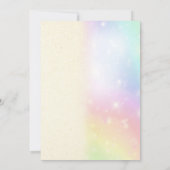 かわいい恐竜ユニコーンのパーティー招待状 招待状 (裏面)