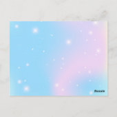 かわいい恐竜ユニコーンレインボーバルーン誕生日子供 ポストカード (裏面)