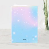 かわいい恐竜ユニコーン虹バルーン誕生日kid 招待状 (裏面)