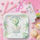 かわいい恐竜男女兼用の赤ちゃんシャワー ペーパープレート (パーティー)