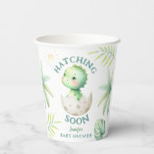かわいい恐竜男女兼用の赤ちゃんシャワー 紙コップ (裏面)