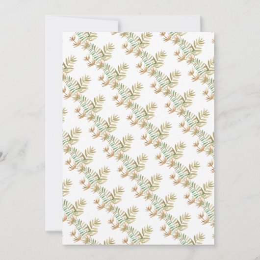 かわいい恐竜4歳の誕生日パーティーの招待状 招待状 (裏面)