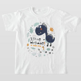 かわいい恐竜 お誕生日おめでとう キッズ Tシャツ