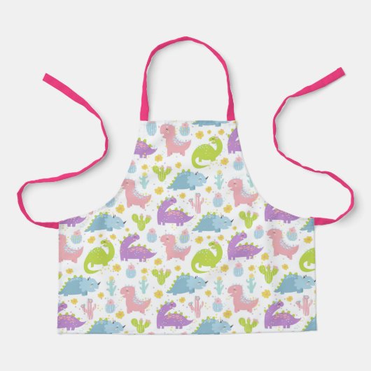 かわいい恐竜 エプロン (正面)