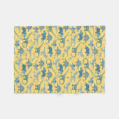 かわいい恐竜 フリースブランケット (正面(横))