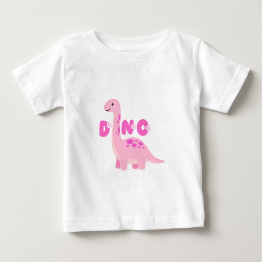 かわいい恐竜 🦕 ベビーTシャツ (正面)