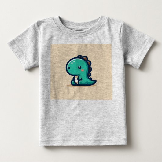 かわいい恐竜 ベビーTシャツ (正面)
