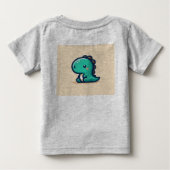 かわいい恐竜 ベビーTシャツ (裏面)