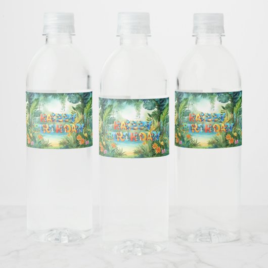 かわいい恐竜 ペットボトルラベル (ボトル)