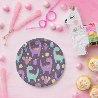 かわいい恐竜 ペーパープレート