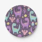 かわいい恐竜 ペーパープレート (正面)