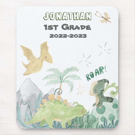 かわいい恐竜 マウスパッド (正面)