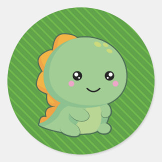 かわいい恐竜 ラウンドシール