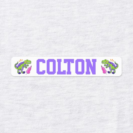 かわいい恐竜 ラベル (デザイン1)