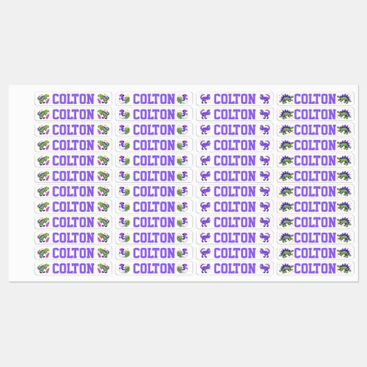 かわいい恐竜 ラベル (シート)