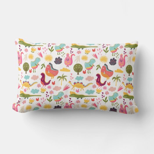 かわいい恐竜 ランバークッション (正面)