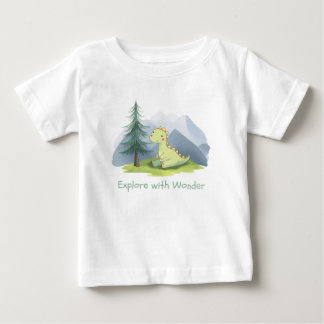 かわいい恐竜「ワンダーを探検しよう」トドラー ベビーTシャツ