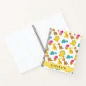 かわいい恐竜、恐竜のパターン、あなたの名前 ノートブック (内部)