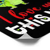 かわいい恐竜 愛してるよ このくらい バレンタインデー ポスター (角)