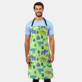かわいい恐竜、漫画のスタイル。 エプロン (着用した状態)