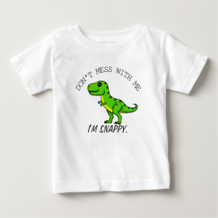 かわいい恐竜、私は男の赤ちゃんのためのsnappyギフト ベビーTシャツ