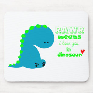 かわいい恐竜RAWR マウスパッド