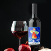 かわいい恵みブルースカイガーディアンガーアンジェルウォーター色 ワインラベル