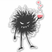 かわいい悪キャラクターラブケミストレーションバレンタインデー シール (正面)